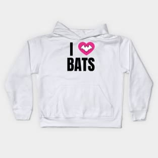 I Love Bats Kids Hoodie
